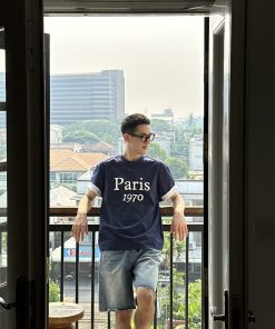 Men's Vintage Printed T-Shirt Set - Casual Loose Fit Summer Short Sleeve Top, Retro American Style