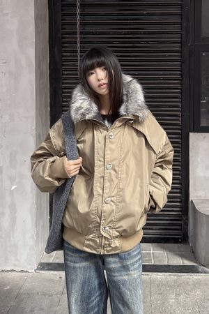 Men's Winter Thickened Hooded Jacket with Fur Collar - Clean Fit Cotton Coat, Mountain Carving Design, Stylish and Warm