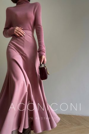 Mermaid Muse Bodycon Fish Tail Skirt for Women, Elegant High Waist Midi Skirt, Slim Fit, Chic Niche Fashion, 90s Inspired Style