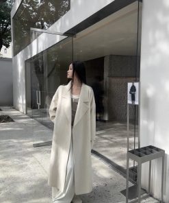 Mid-Length Double-Sided Wool Coat for Women â€“ High-End Autumn Winter Outerwear, Cozy & Stylish Fashion Essential