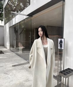 Mid-Length Double-Sided Wool Coat for Women â€“ High-End Autumn Winter Outerwear, Cozy & Stylish Fashion Essential