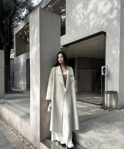 Mid-Length Double-Sided Wool Coat for Women â€“ High-End Autumn Winter Outerwear, Cozy & Stylish Fashion Essential