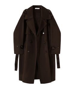Mid-Length Double-Sided Woolen Trench Coat for Men - High-End Korean Style Cool Winter Red Outerwear
