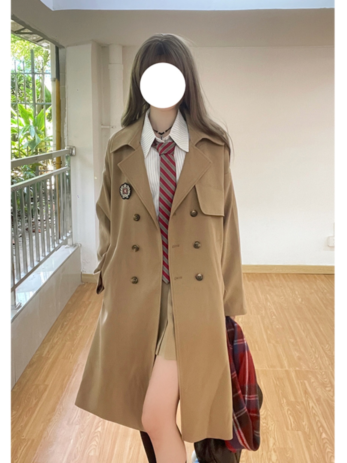Mid-Length Pudding Bear JK Uniform Coat for Women, Autumn Short Style, High-End British College Trench for Petite Sizes Mid-Length Pudding Bear JK Uniform Coat for Women, Autumn Short Style, High-End British College Trench for Petite Sizes