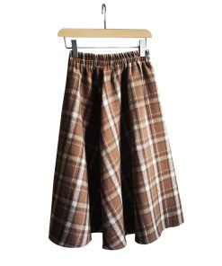 Mid-Length Woolen Coat for Women - 2025 Winter Black and White Plaid JK Uniform Style, Thick Woolen Suit