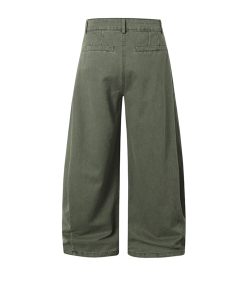 Military Green Cargo Pants for Men - American Straight Loose Fit Ulzzang Trendy Wide-Leg Casual Trousers