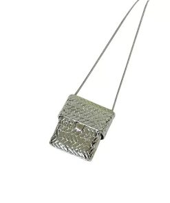 Mini Woven Small Bag Necklace for Women - Light Luxury Layered Accessory, High-End Fashion Long Sweater Chain