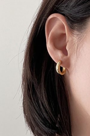 Minimalist 2025 Sterling Silver Hoop Earrings, Niche Design, High-End Women's Ear Accessories