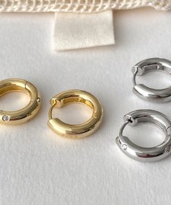 Minimalist 2025 Sterling Silver Hoop Earrings, Niche Design, High-End Women's Ear Accessories