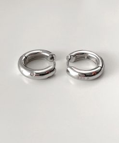 Minimalist 2025 Sterling Silver Hoop Earrings, Niche Design, High-End Women's Ear Accessories