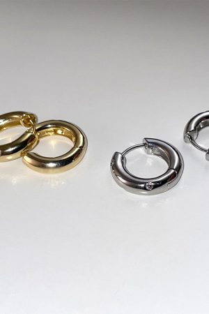 Minimalist 2025 Sterling Silver Hoop Earrings, Niche Design, High-End Women's Ear Accessories