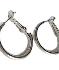 Minimalist Alloy Electroplated Round Stud Earrings for Women - Versatile Simple Hoop Ear Accessories