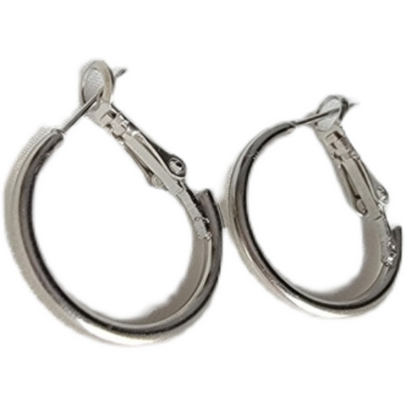 Minimalist Alloy Electroplated Round Stud Earrings for Women - Versatile Simple Hoop Ear Accessories Minimalist Alloy Electroplated Round Stud Earrings for Women - Versatile Simple Hoop Ear Accessories