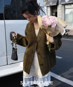 Minimalist Alpaca Wool Long Hair Coat - Relaxed Fit, Cozy Layering Piece for Effortless Style