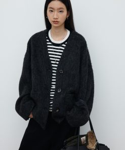 Minimalist Alpaca Wool Long Hair Coat - Relaxed Fit, Cozy Layering Piece for Effortless Style