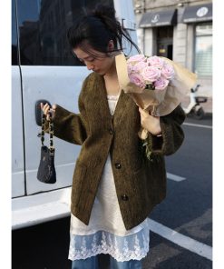 Minimalist Alpaca Wool Relaxed Loose Long Hair Coat - Cozy Layering Piece for Effortless Style