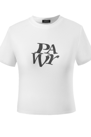 Minimalist American-Style White T-Shirt for Women - Short Sleeve Basic Logo Summer Top, Trendy Casual Wear