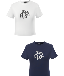 Minimalist American-Style White T-Shirt for Women - Short Sleeve Basic Logo Summer Top, Trendy Casual Wear