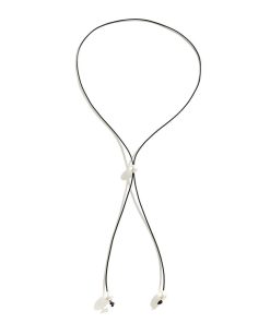 Minimalist Baroque Imitation Pearl Tassel Necklace with Geometric Knot Pendant - European American Cool Style Jewelry