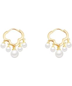 Minimalist Cloud Tassel Pearl Pendant Earrings for Women - Trendy Ethereal Ear Clips for 2025 Fashion