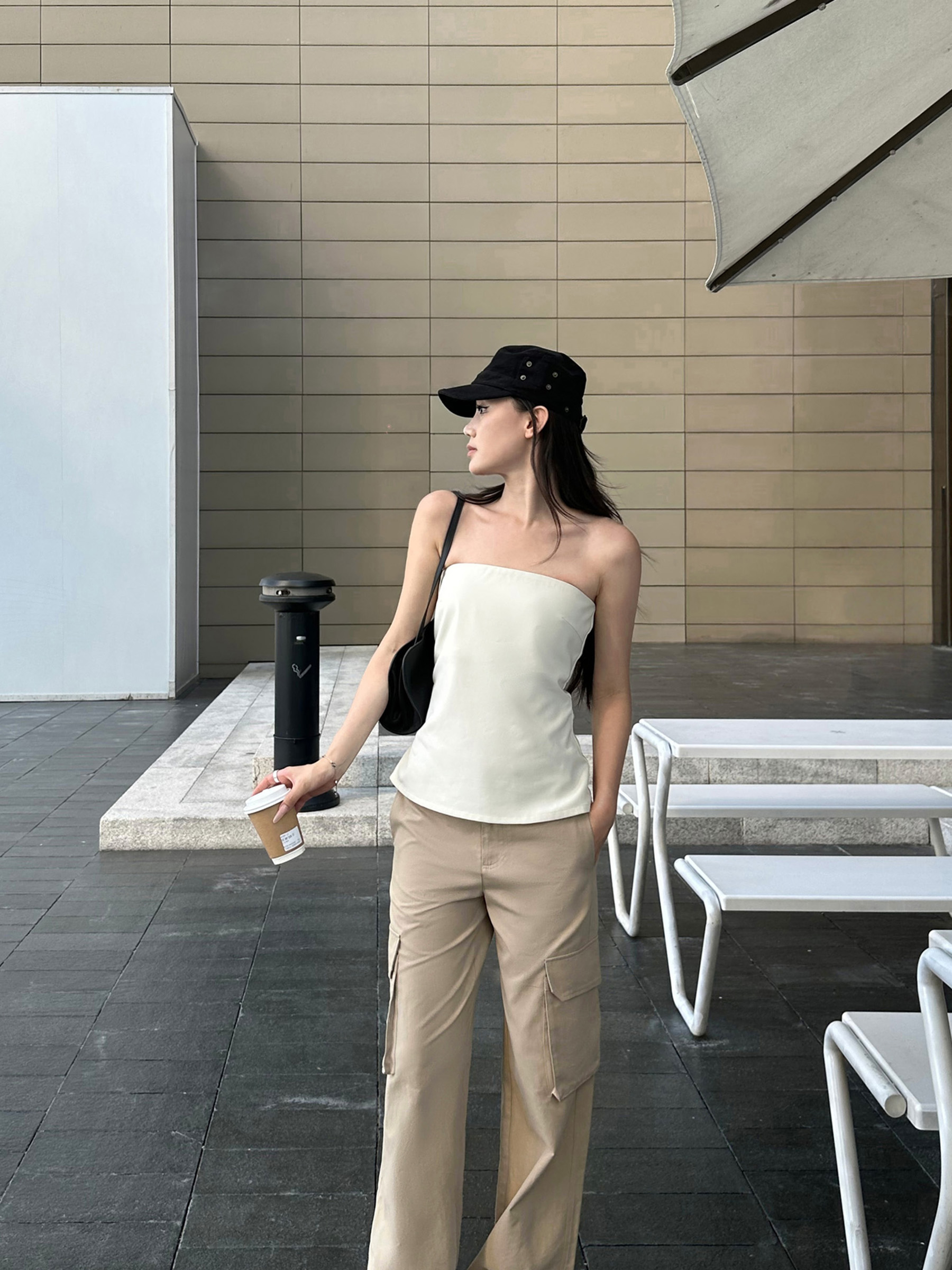 Minimalist Cut Strapless Top | Quiet Luxury Aesthetic Slim Fit Stretch Style Minimalist Cut Strapless Top | Quiet Luxury Aesthetic Slim Fit Stretch Style