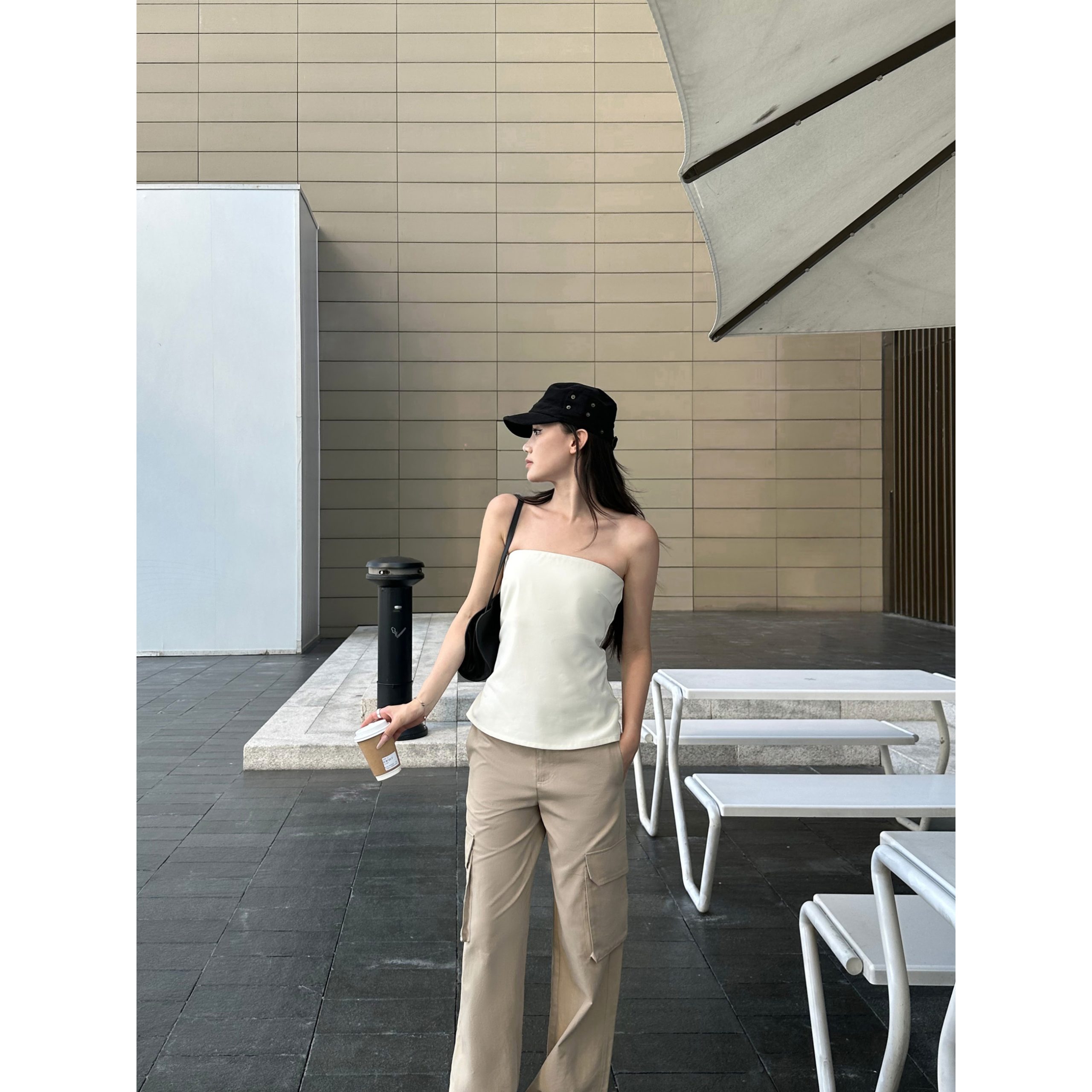 Minimalist Cut Strapless Top | Quiet Luxury Aesthetic Slim Fit Stretch Style Minimalist Cut Strapless Top | Quiet Luxury Aesthetic Slim Fit Stretch Style