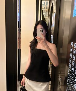 Minimalist Cut Strapless Top | Quiet Luxury Aesthetic Slim Fit Stretch Style