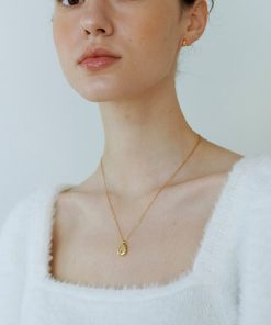 Minimalist Diamond-Inlaid Teardrop Necklace - French Elegance for Commuting, Versatile and Colorfast Texture