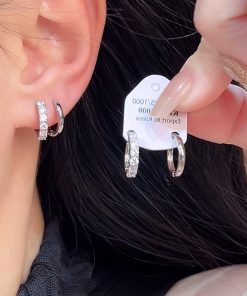 Minimalist Four-Piece Hoop Earring Set for Women, Korean Cold Aesthetic, Sleep-Friendly, 2025 Trendy Jewelry