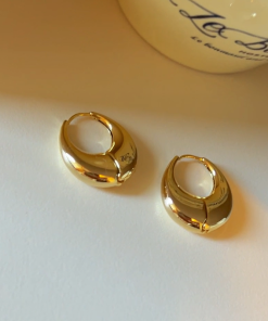 Minimalist French Metal Earrings for Women - High-End Versatile Design, Chic Jewelry Accessories