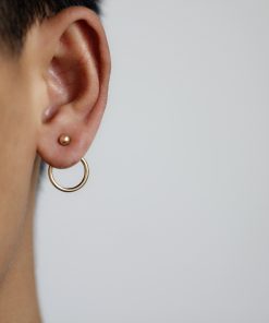 Minimalist Geometric Round Metal Dangle Earrings for Women - Chic Modern Jewelry, Perfect for Y2K and Everyday Style