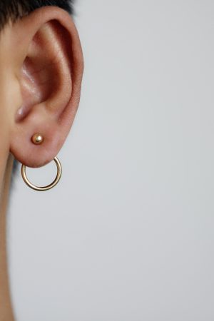 Minimalist Geometric Round Metal Dangle Earrings for Women - Chic Modern Jewelry, Perfect for Y2K and Everyday Style