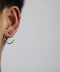 Minimalist Geometric Round Metal Dangle Earrings for Women - Chic Modern Jewelry, Perfect for Y2K and Everyday Style