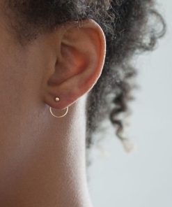 Minimalist Geometric Round Metal Dangle Earrings for Women - Chic Modern Jewelry, Perfect for Y2K and Everyday Style