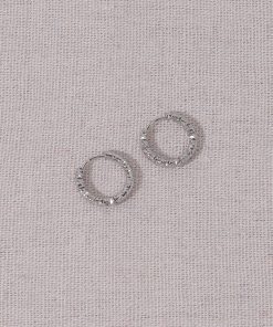 Minimalist Gold Hoop Earrings for Women - Floating Metal Texture Circle Design in Titanium Steel - French Ins Style