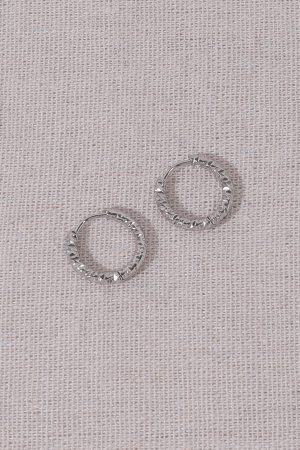 Minimalist Gold Hoop Earrings for Women - Floating Metal Texture Circle Design in Titanium Steel - French Ins Style