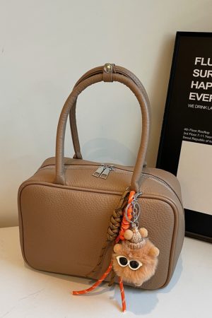 Minimalist High-End Feel Women's Bowling Bag - Versatile Shoulder and Handheld Retro Style for Spring/Summer 2025