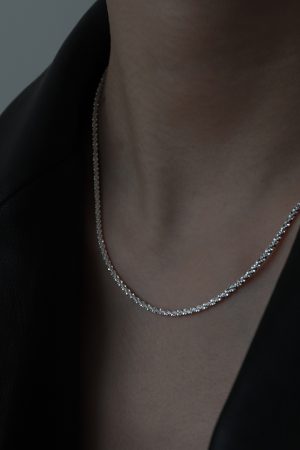 Minimalist High-End Shimmering S925 Silver Choker Necklace for Women - Versatile Simple Chain Design