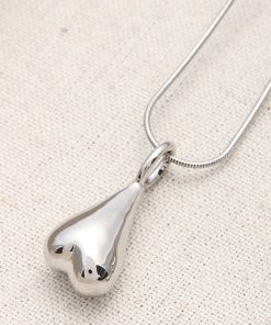 Minimalist Inverted Heart Silver Snake Bone Chain Necklace - High-End Layered Sweater Chain - Korean Style Fashion Accessory