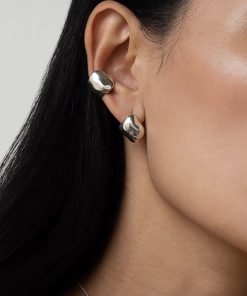 Minimalist Irregular Geometric Metal Stud Earrings - Nordic Style, Hypoallergenic, Versatile Design for European and American Fashion