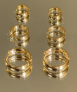 Minimalist Korean Style Gold Diamond-Studded Hoop Earrings - Exquisite Cold Style Ear Clips for Chic Fashion Statement