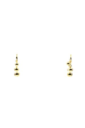 Minimalist Korean Style Metal Round Ball Hoop Earrings - Delicate Niche Design Fashion Accessories