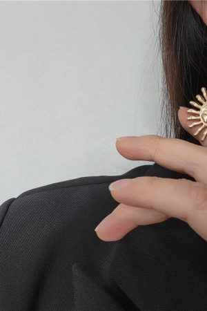 Minimalist Long Earrings for Women in Sunlight Gold Metal and Pearl - European and American Design, Elegant Statement Jewelry