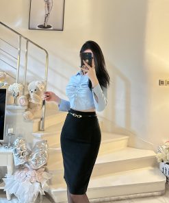 Minimalist Metal Buckle Hook Design Thin Waist Belt for Women - Versatile Small Leather Accessory