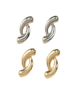 Minimalist Metallic Women's Earrings - Versatile Everyday Fashion Accessories for Commuting and Casual Wear