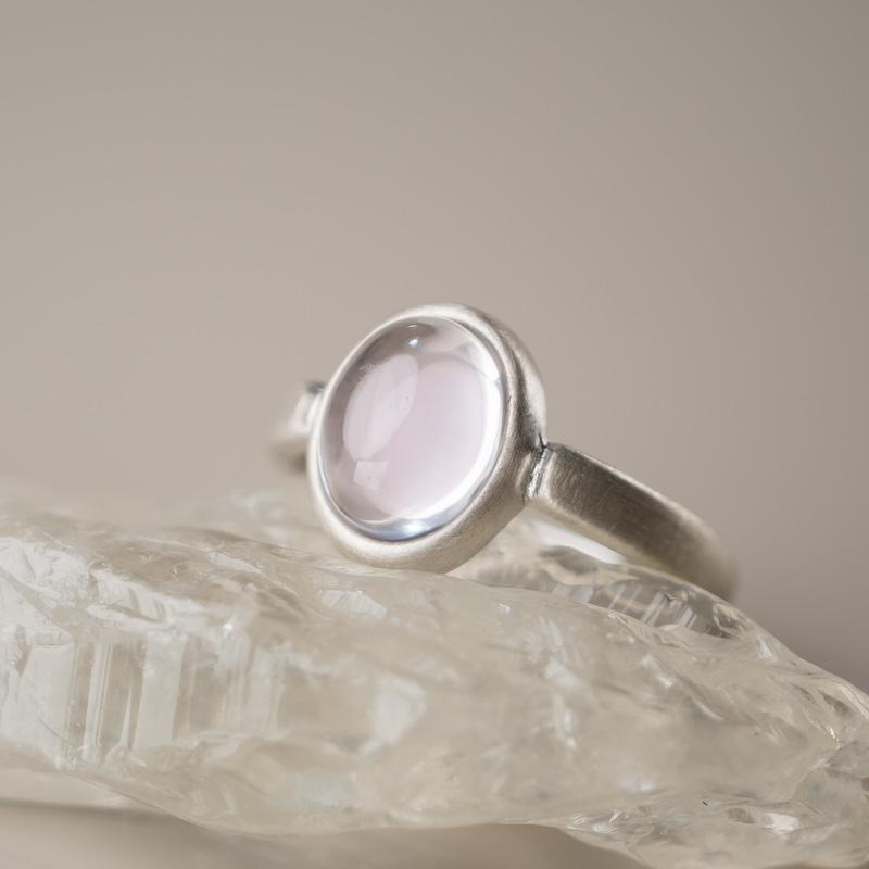 Minimalist Peach Blossom Powder Crystal 925 Silver Inlaid Ring - Retro Matte Versatile Women's Jewelry Minimalist Peach Blossom Powder Crystal 925 Silver Inlaid Ring - Retro Matte Versatile Women's Jewelry