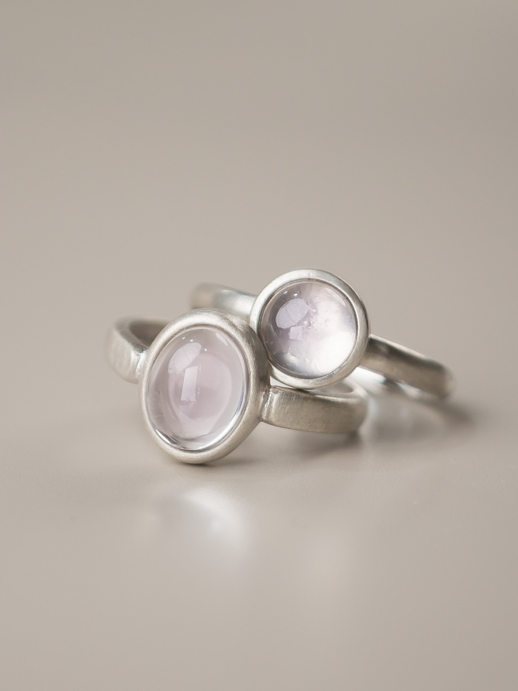 Minimalist Peach Blossom Powder Crystal 925 Silver Inlaid Ring - Retro Matte Versatile Women's Jewelry Minimalist Peach Blossom Powder Crystal 925 Silver Inlaid Ring - Retro Matte Versatile Women's Jewelry