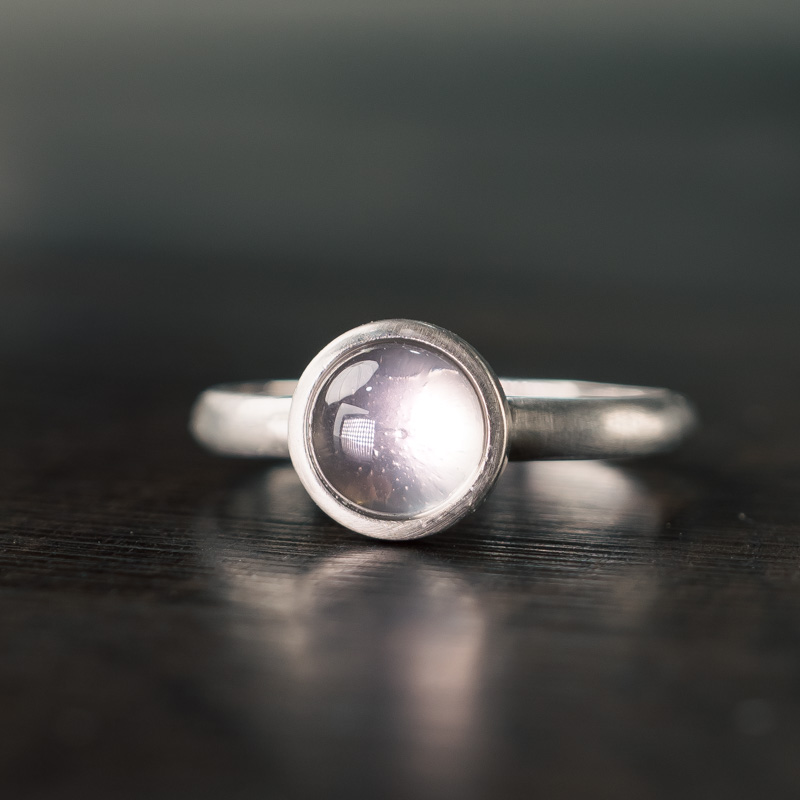 Minimalist Peach Blossom Powder Crystal 925 Silver Inlaid Ring - Retro Matte Versatile Women's Jewelry Minimalist Peach Blossom Powder Crystal 925 Silver Inlaid Ring - Retro Matte Versatile Women's Jewelry