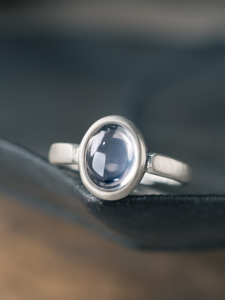 Minimalist Peach Blossom Powder Crystal 925 Silver Inlaid Ring - Retro Matte Versatile Women's Jewelry Minimalist Peach Blossom Powder Crystal 925 Silver Inlaid Ring - Retro Matte Versatile Women's Jewelry