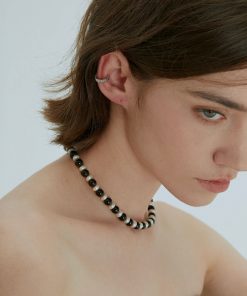 Minimalist Pearl Choker Necklace S915 Silver Beaded Design - Versatile Light Luxury Accessory for Everyday Elegance